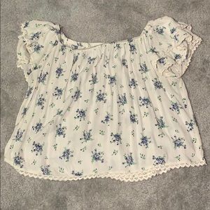 Floral off the shoulder top